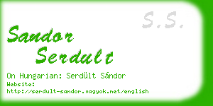 sandor serdult business card